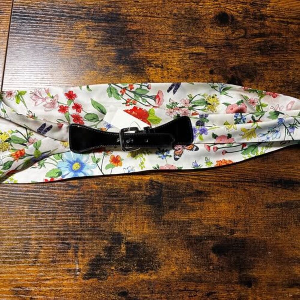 Talbots Floral silk Belt size Medium